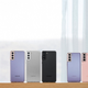 Here’s the full S21 family from left to right: the S21 Ultra in black and silver, the S21+ in purple, silver, and black, and the standard S21 in purple, pink, silver, and black.